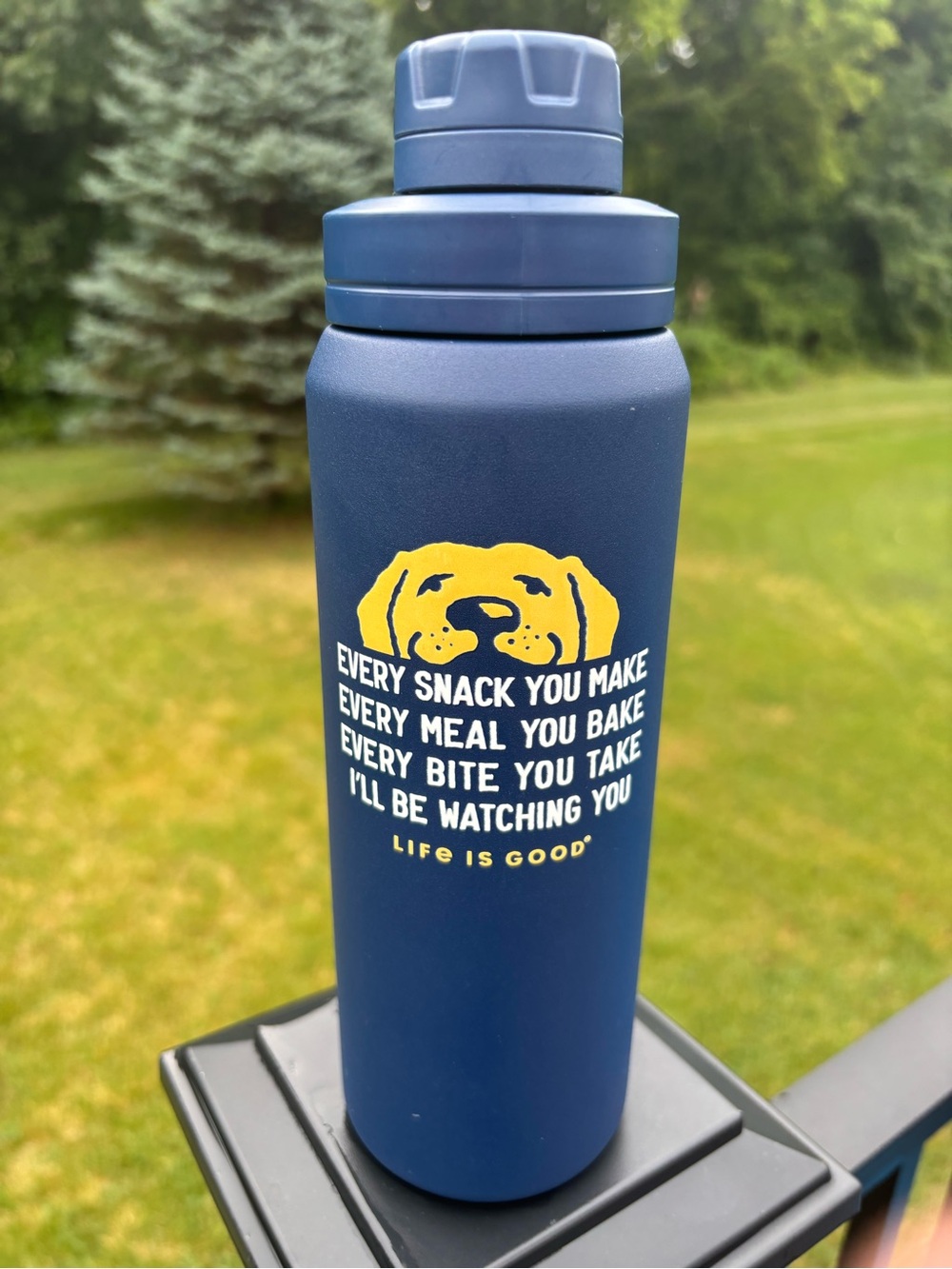 Life is Good 20 Oz Water Bottle Dog Stainless Steel Every Breath You Take Police